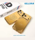 Luxurious Gold Plated iPhone Case resting on a premium dark surface