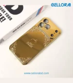 Luxurious Gold Plated iPhone Case resting on a premium dark surface