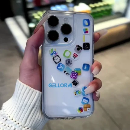 IOS Icons Moving Clear Transparent Case