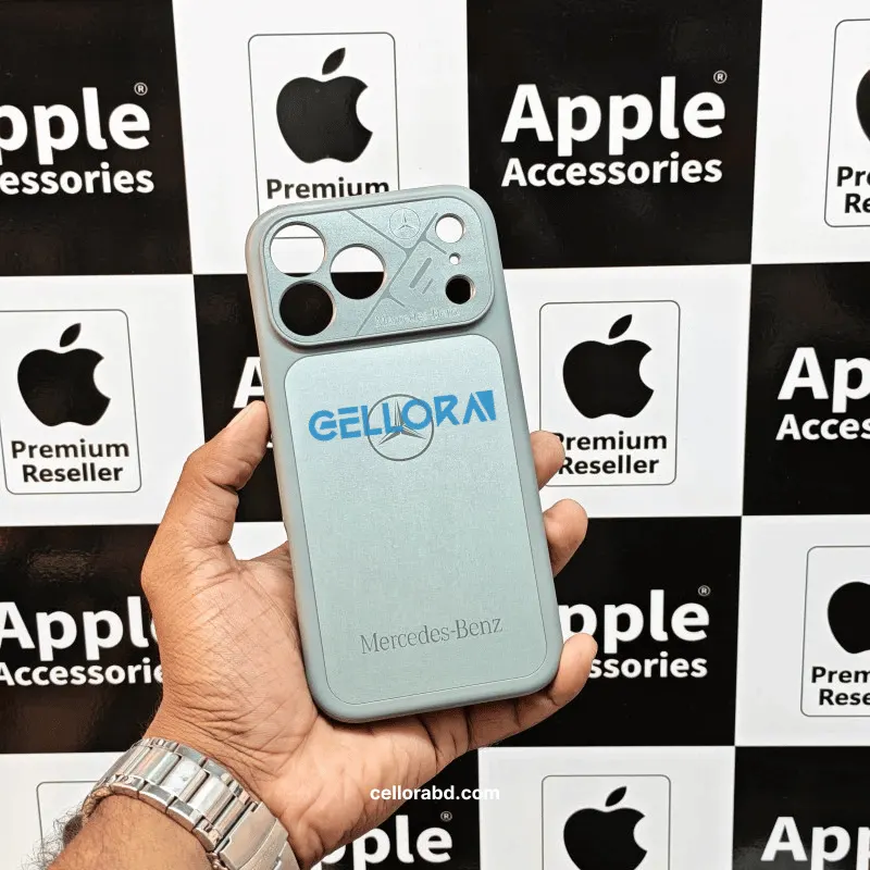 Close view of full-covered camera protection on Mercedes-Benz Premium Metal Edition Case Mercedes-Benz Premium Metal Edition Case