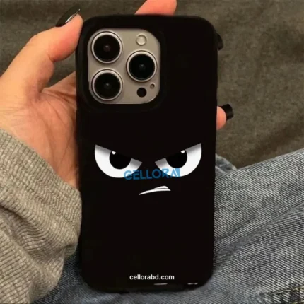 Dark Grumpy Expression Soft Glossy Case