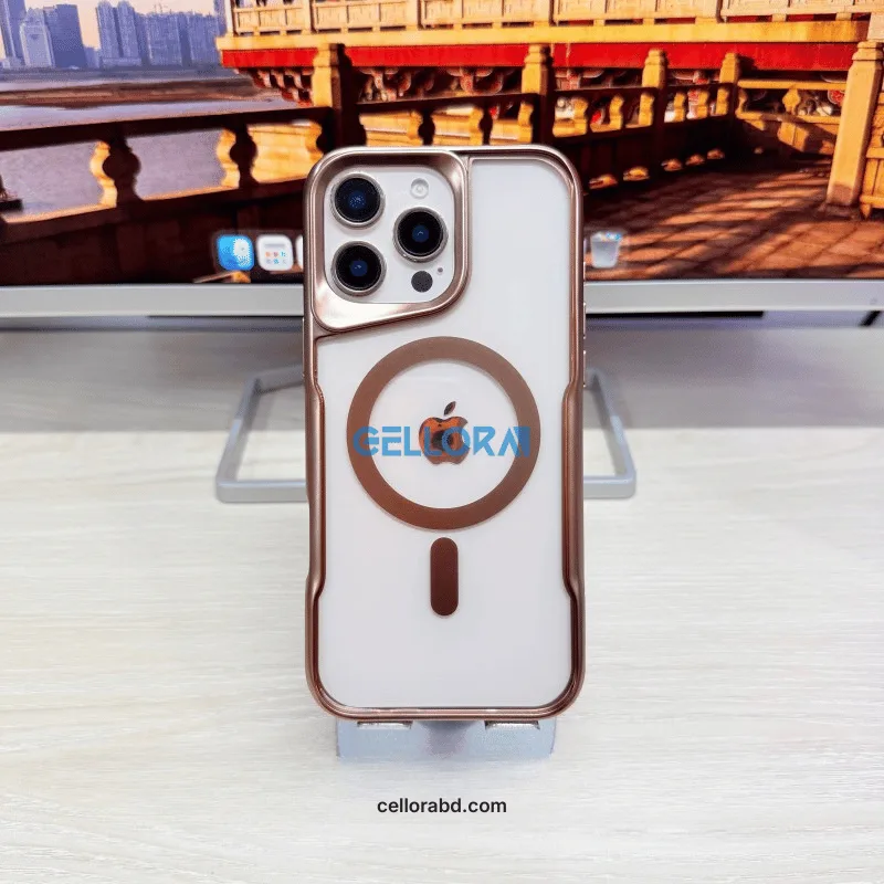 Electroplated colour finish detail on NEWZONE case from Cellora BD NEWZONE NFC Magnetic Case