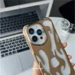 Gold Shiny UNIQUE Electroplated 3D Soft Case for iPhone