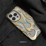 Gold Shiny UNIQUE Electroplated 3D Soft Case for iPhone