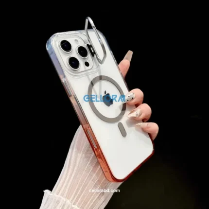 Clear Gradient Magnetic Case With Camera Stand