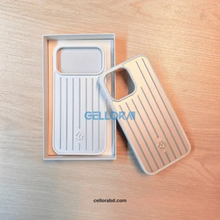 White Aluminium Style iPhone Case