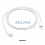 Close-up of USB-C connector end on Cellora BD Lightning cable