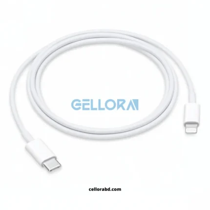 Close-up of USB-C connector end on Cellora BD Lightning cable